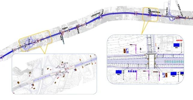 彩龙路站至济南绕城二环高速段二期施工交通组织示意图