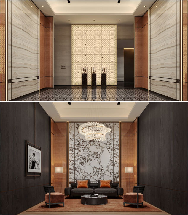 （双精装大堂示意图）