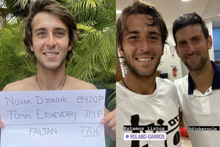 德约科维奇表示，很高兴看到埃切维里一点一点缩小积分差距。