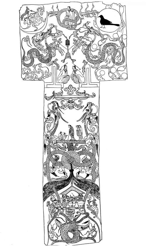 湖南长沙马王堆一号墓T形帛画中的兔