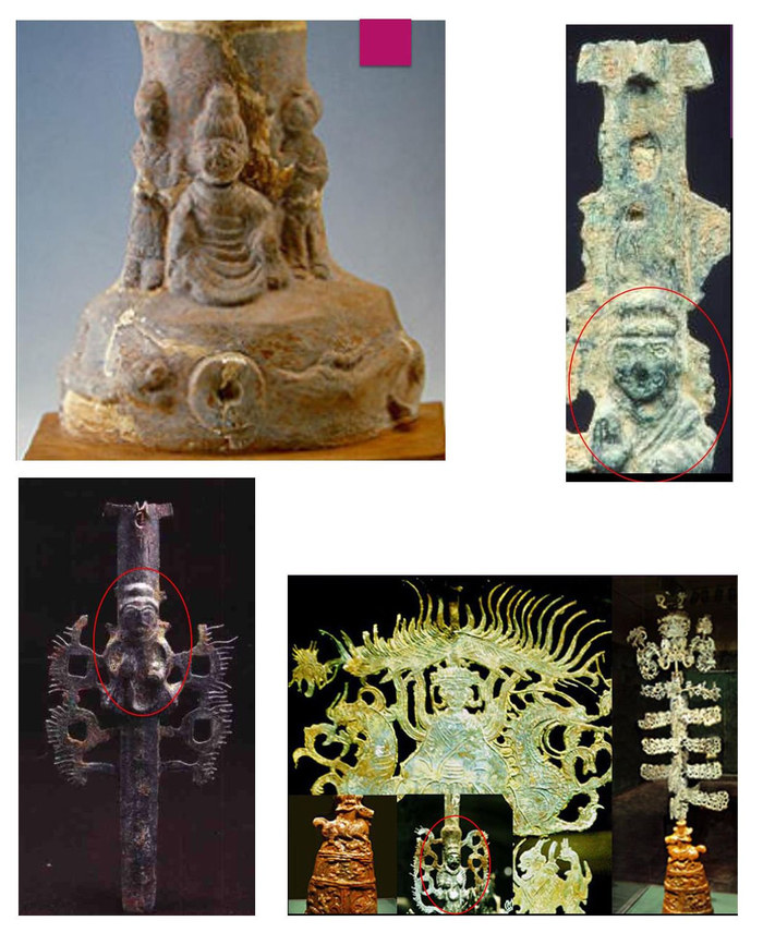 图6  长江上游东汉摇钱树上的佛像