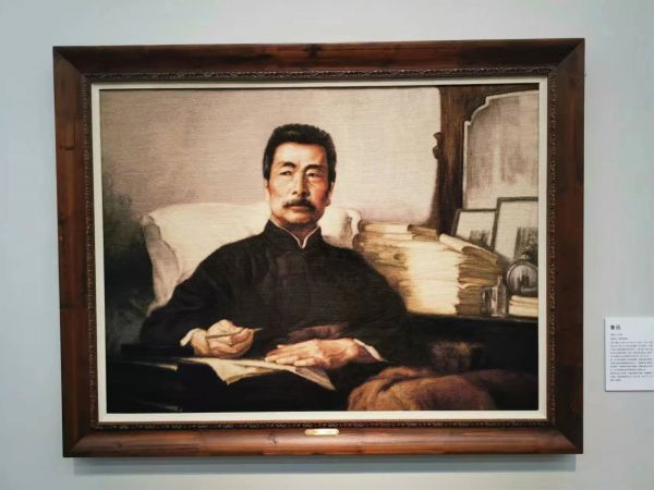 绒绣作品《鲁迅》