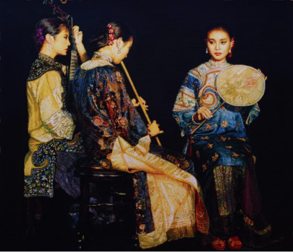 绒绣作品《浔阳遗韵》