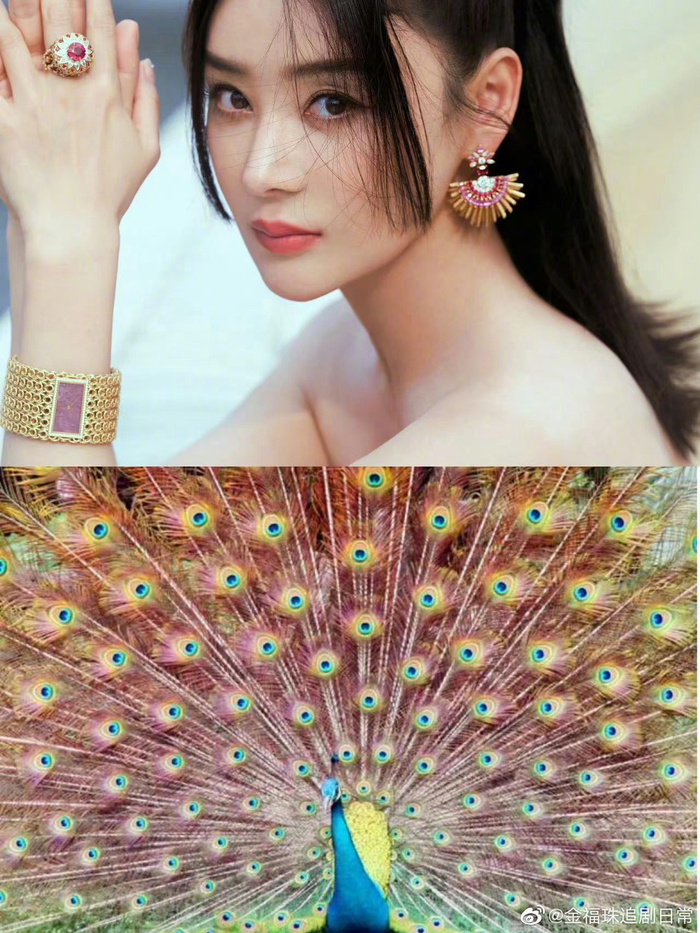 黑色长裙好美!|袁姗姗|耳环|孔雀开屏_新浪新闻