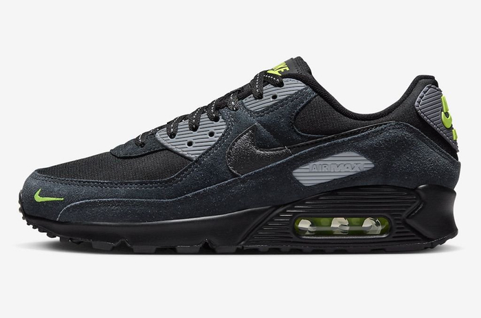 经典黑绿装扮!新配色 air max 90 登场!|经典|织唛|鞋带扣_新浪新闻