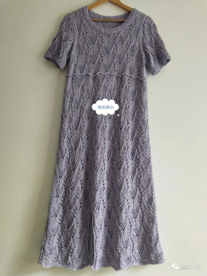 精致百搭的志田镂空花样连衣裙(有编织图解)|花样|袖笼|平针_新浪新闻