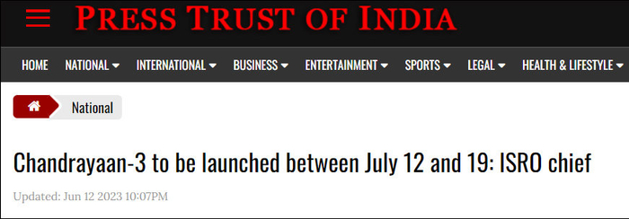 印度报业托拉斯报道截图