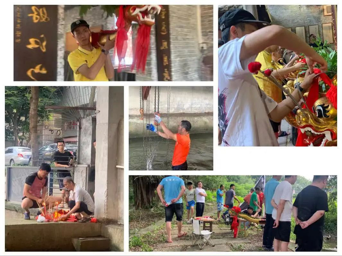 广州猎德、车陂、小洲村进行传统龙舟活动 （图源：本台记者）