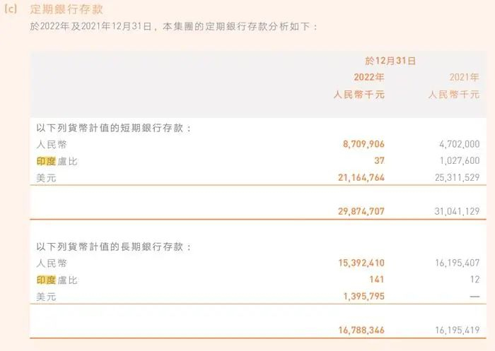 小米2022年度报告截图。