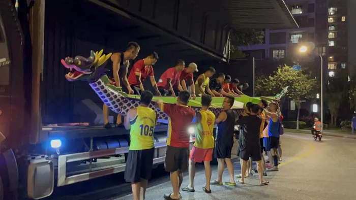 广州猎德村的新龙舟即将入水 （图源：广州猎德龙舟队队长李志峰）