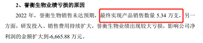 图：誉衡生物2022年PD-1抑制剂销量，来源：公司公告
