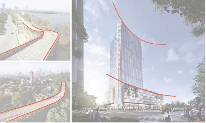 城墙弧度与大报恩寺琉璃塔收分形制南京华贸中心总建筑面积45万平方米