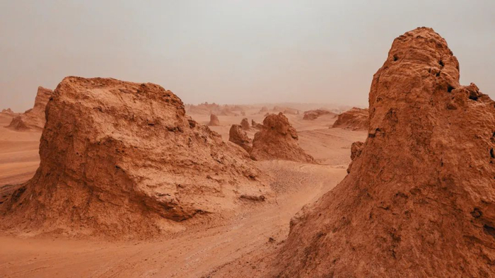 冷湖俄博梁雅丹地貌，被誉为地球上最像火星的地方。冷湖火星小镇供图