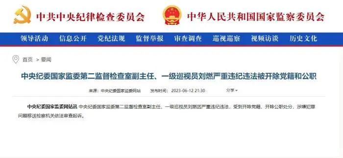 截图来源:中央纪委国家监委网站