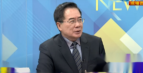 ▲蔡正元在台湾中天新闻“国际直球对决”节目中 。视频截图