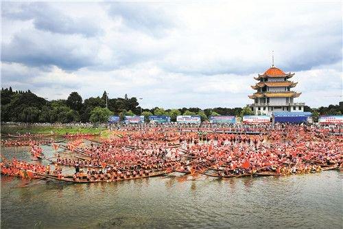 道縣2023年端午節國家非遺龍船賽開幕陳愛林出席並宣佈活動開幕