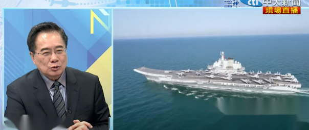 ▲蔡正元在台湾中天新闻《国际直球对决》节目中 。视频截图