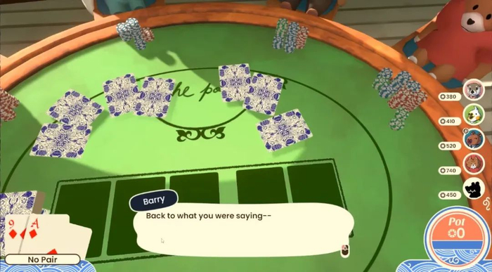 在牌局对话和主线叙事中间