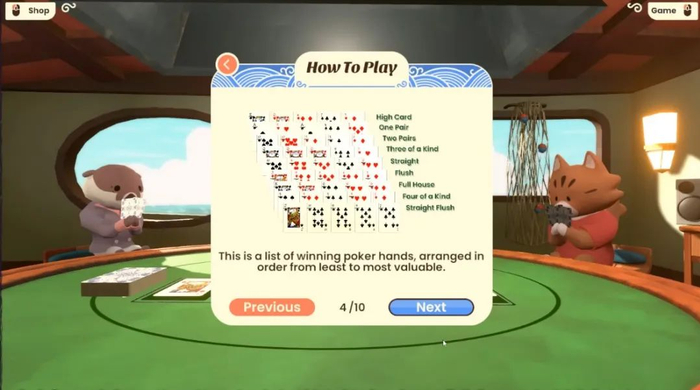 游戏的确在手把手教玩家如何玩德扑