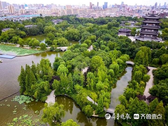 济南大明湖全景图片图片