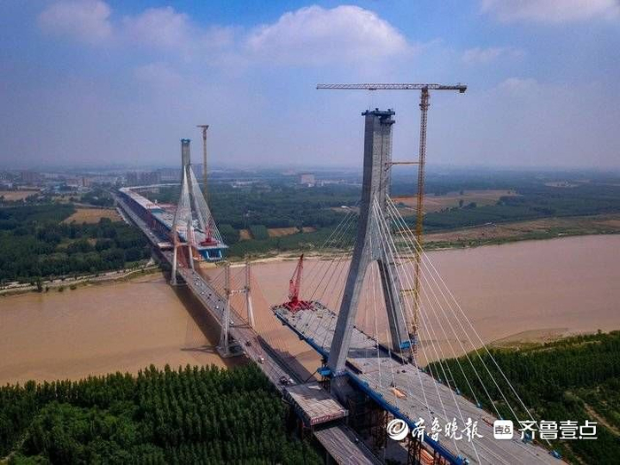 雄伟的新济南黄河大桥,主桥跨488米,计划9月份合龙|主桥|济南市|黄河