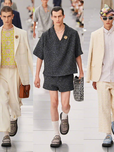 dior2024春夏男装系列发布秀的酷炫开场