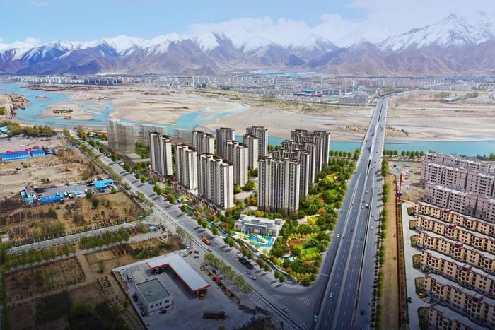 碧桂园云镜项目实景鸟瞰效果图。