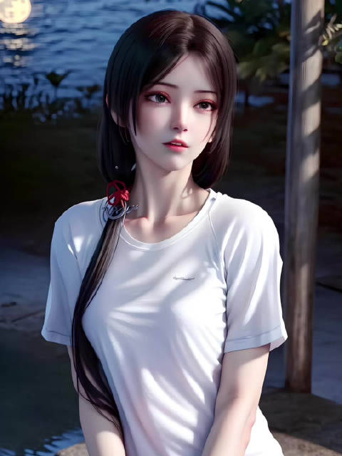 ai国漫女神宋嫣,现代装系列休闲白t!