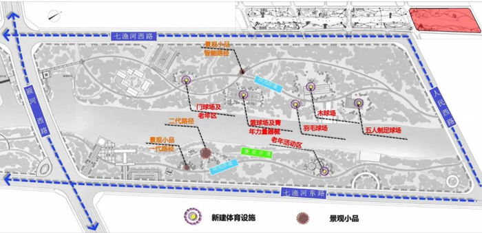 阜阳一体育公园将投用面积真不小