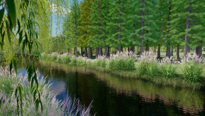 生态河道效果图