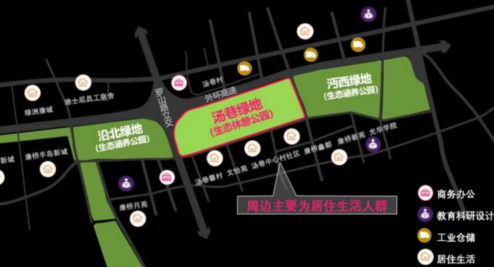 汤巷绿地区位图