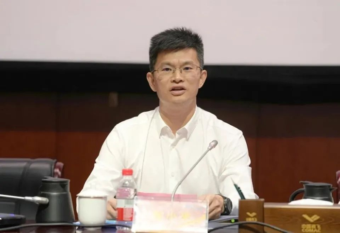 张小光在上飞公司干部大会上发言 图片来源：上飞公司微信公众号