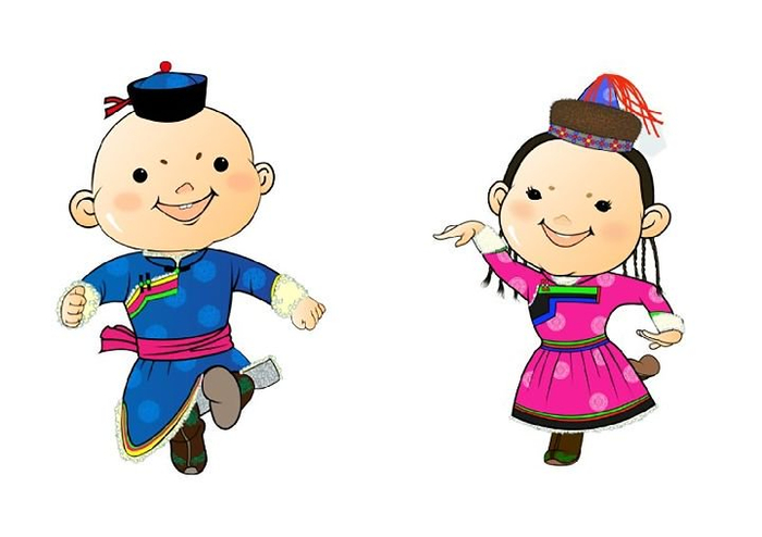 图为第十四届全国冬季运动会吉祥物"蒙古彩娃"