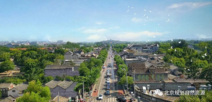 第五立面整治后效果图（鼓楼南望）