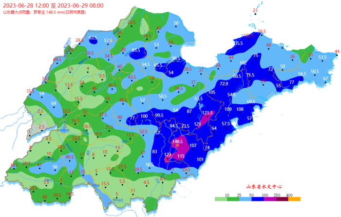 山东入汛以来首场大范围降雨基本结束平均降水量304毫米