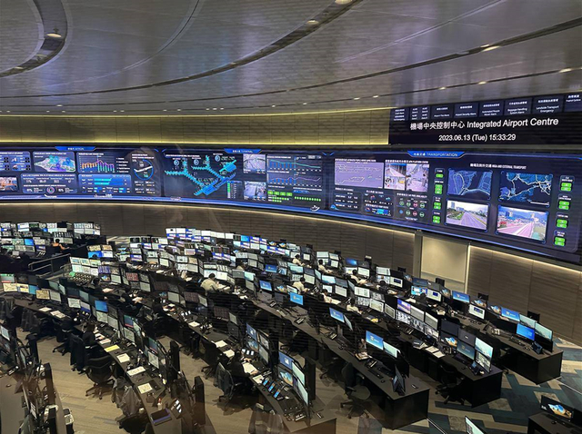 香港国际机场新建成的中央控制中心