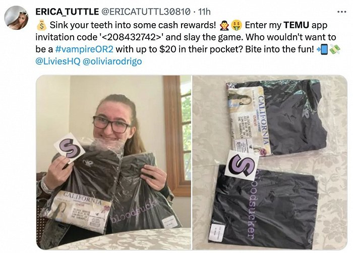 社交平台上分享Temu优惠代码的帖子源源不断