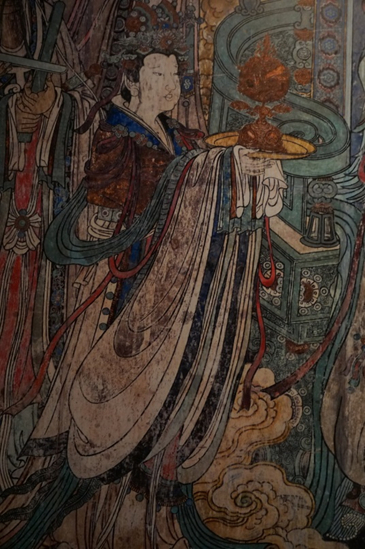 永乐宫壁画里再长的线条也是一气呵成，没有断笔之感。（图/图虫创意）