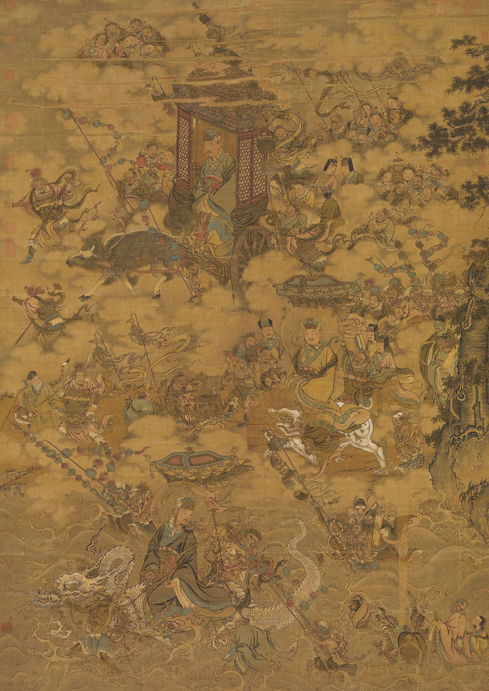 旧题宋马麟《三官出巡图》 台北故宫博物院藏