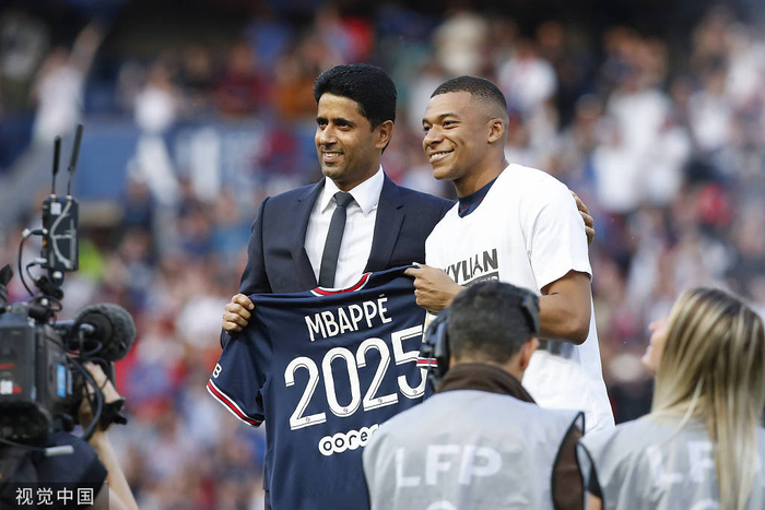 纳赛尔主席表示，姆巴佩必须在两周内决定未来。