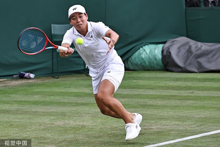 白卓璇在比赛中。