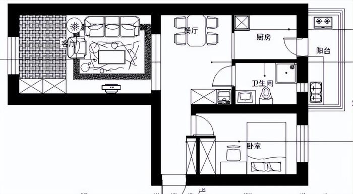 40平小獨單居然有2廳1室小戶型都這麼時尚舒適還買啥大房子