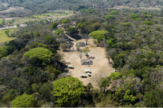 洪都拉斯科潘玛雅古城遗址（无人机照片）。图源：辛悦卫|新华社