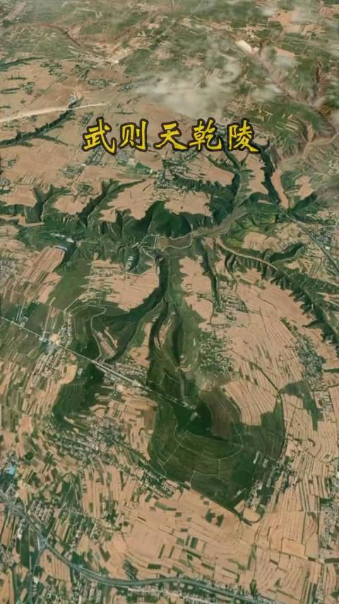 秦始皇陵墓卫星图片