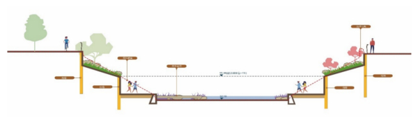 典型断面设计。微信公众号“郑州发布” 图