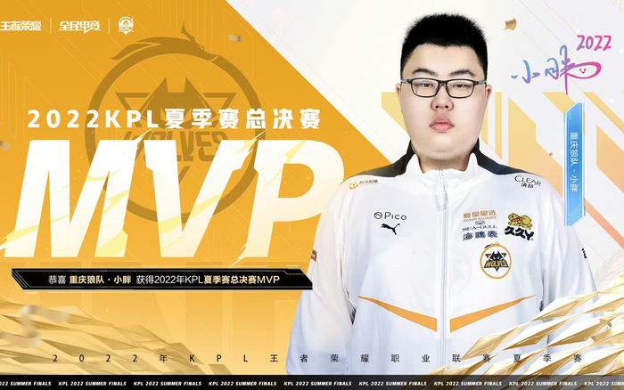 李达亨当选2022KPL夏季赛总决赛MVP。 重庆狼队供图