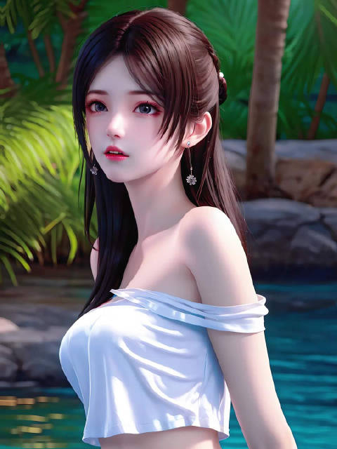 夏日心动瞬间!国漫女神宋嫣休闲t恤壁纸欣赏__财经头条