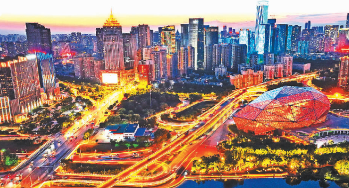 俯瞰沈阳城市夜色。新华社记者 杨 青摄