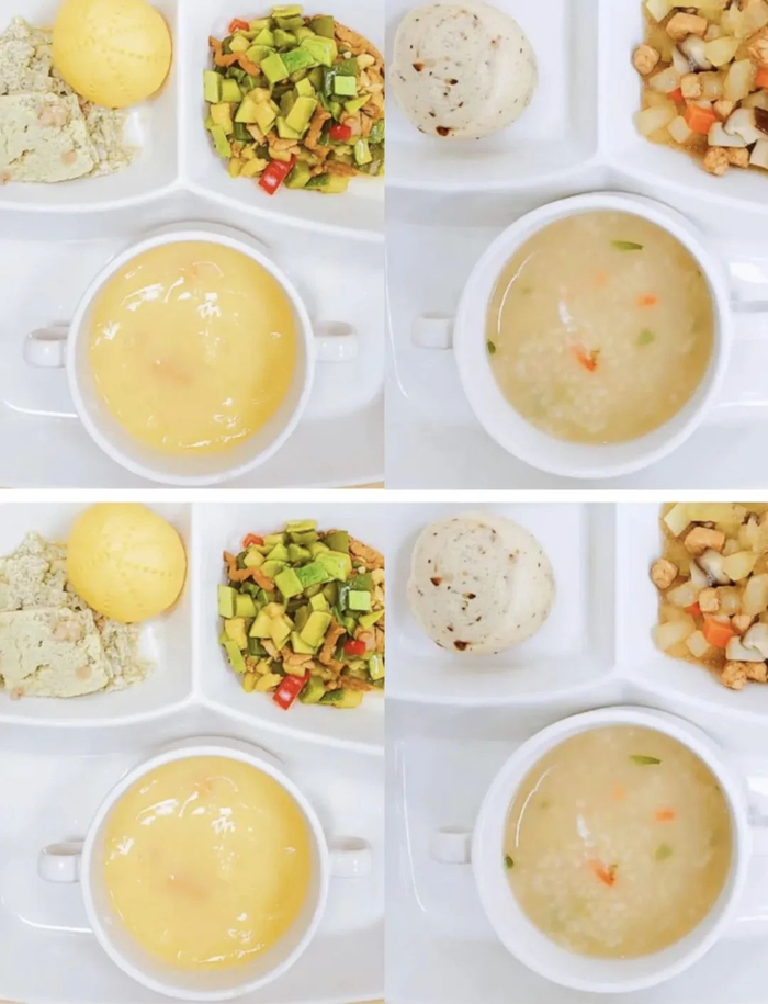 郑宇在托儿所吃到的晚餐，受访者供图