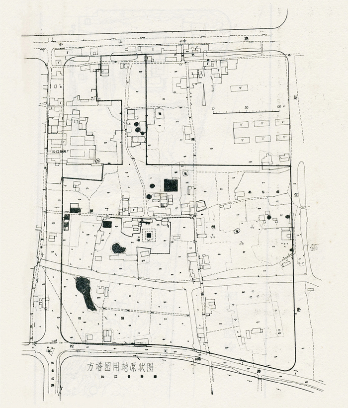 方塔园用地原状图